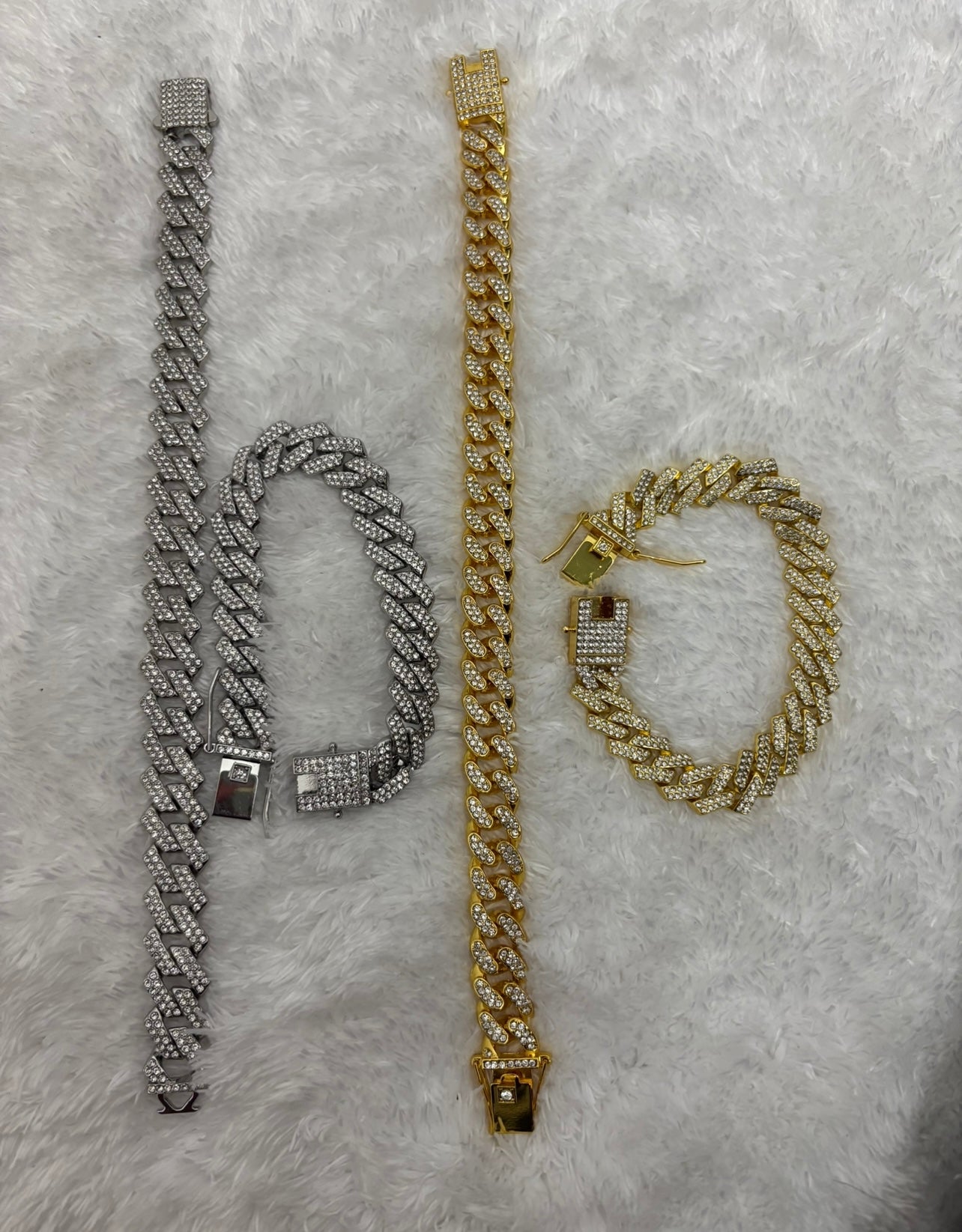 24 Iced Lock and Diamond Drip Ankle Bracelet