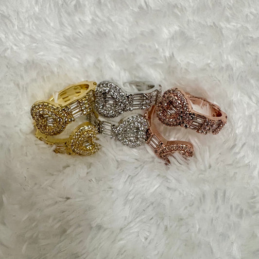  Crystal Glitz Crown Rings