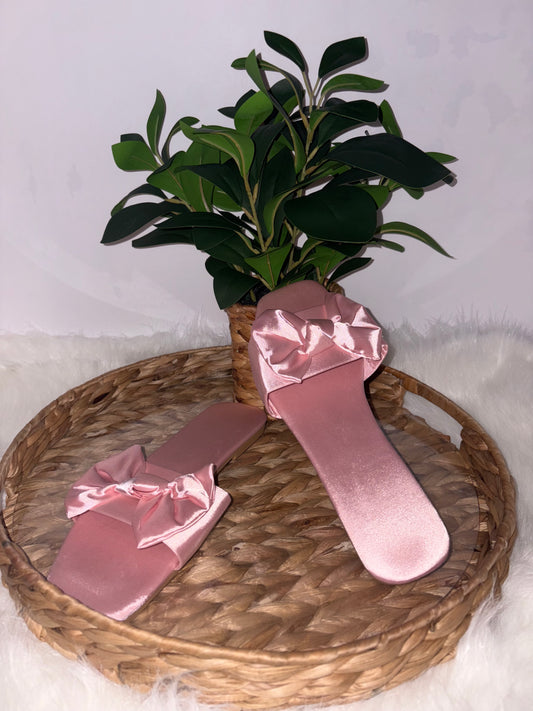 Satin Blush Slides