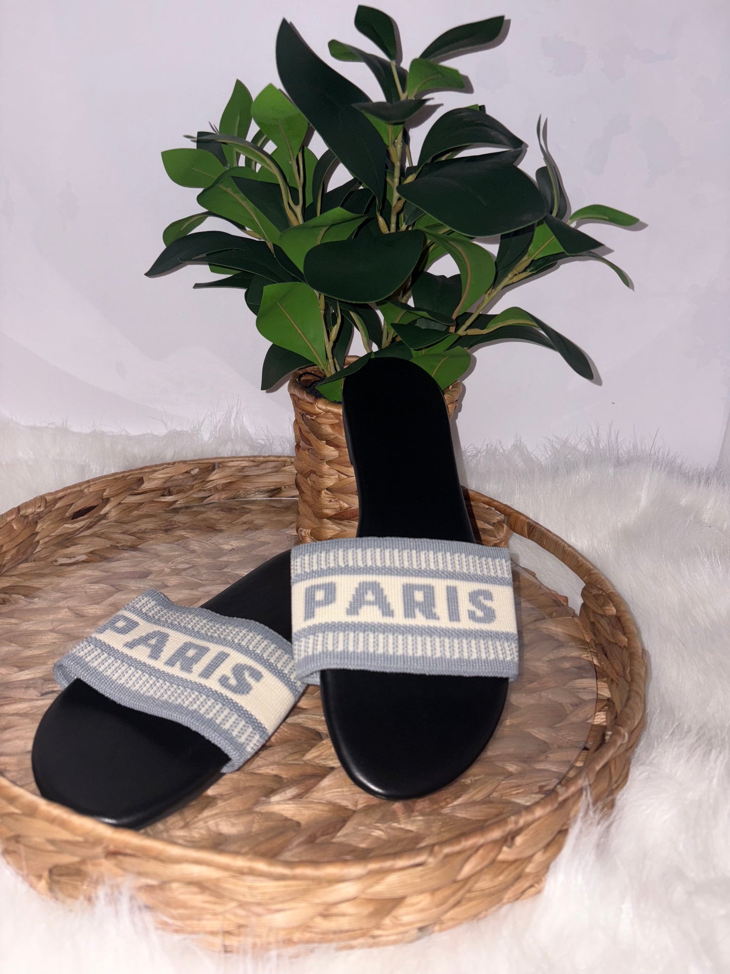 Parisian Knit Paris Slides